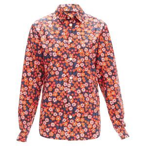 Marni cotton floral print long sleeve shirt top